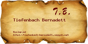 Tiefenbach Bernadett névjegykártya
